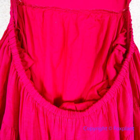 New! Anthropologie Let Me Be Cutout Tiered Dress in Magenta, women size XS - Picture 12 of 16